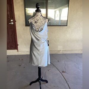 Women’s silver slip dress
